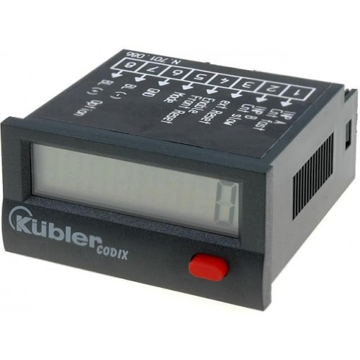 6.130.012.850; Counter: electronical; LCD; pulses; 99999999; IP65; IN 1: contact; KUBLER 6.130.012.850; Counter: electronical; LCD; pulses; 99999999; IP65; IN 1: contact; KUBLER