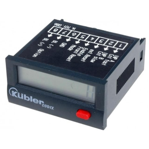 6.130.012.852; Counter: electronical; LCD; pulses; 99999999; IP65; IN 1: voltage; KUBLER