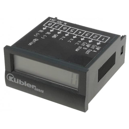 6.136.012.850; Counter: electronical; LCD; speed; 99999999; IP65; IN 1: contact; KUBLER 6.136.012.850; Counter: electronical; LCD; speed; 99999999; IP65; IN 1: contact; KUBLER