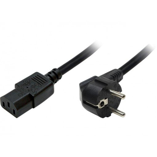 CP090; Cable; CEE 7/7 (E/F) plug angled,IEC C13 female; 1.8m; black; LOGILINK