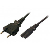 CP092; Cable; CEE 7/16 (C) plug,IEC C7 female; 1.8m; black; 2.5A; 250V; LOGILINK