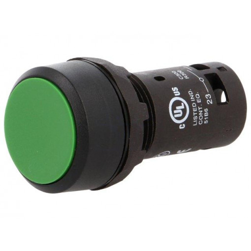 1SFA619100R1012; Switch: push-button; Stabl.pos: 1; NO; 1A/240VAC; 0.3A/24VDC; 22mm; ABB