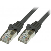 CP2013S; Patch cord; F/UTP; 6; stranded; CCA; PVC; black; 0.25m; 26AWG; LOGILINK