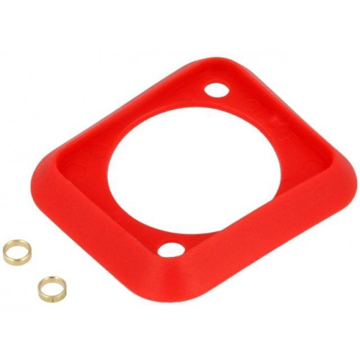 CP299907; Socket gasket; red; Case: XLR standard; 19x24mm; CLIFF