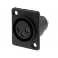 CP3001; Socket; XLR; female; PIN: 3; for panel mounting,screw; soldering; CLIFF CP3001; Socket; XLR; female; PIN: 3; for panel mounting,screw; soldering; CLIFF