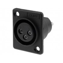CP3001; Socket; XLR; female; PIN: 3; for panel mounting,screw; soldering; CLIFF