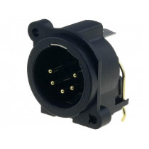5XNACM/PC90(CP300255); Socket; XLR; male; PIN: 5; angled 90°; for panel mounting,screw; CLIFF