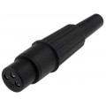 APF CP3003; Plug; XLR; female; PIN: 3; straight; for cable; soldering; black; CLIFF APF CP3003; Plug; XLR; female; PIN: 3; straight; for cable; soldering; black; CLIFF