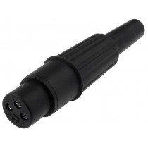 APF CP3003; Plug; XLR; female; PIN: 3; straight; for cable; soldering; black; CLIFF