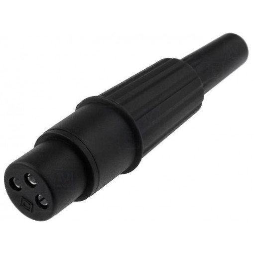 APF CP3003; Plug; XLR; female; PIN: 3; straight; for cable; soldering; black; CLIFF