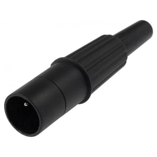 APM CP3004; Plug; XLR; male; PIN: 3; straight; for cable; soldering; black; 16A; CLIFF