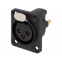 CP30080; Socket; XLR; female; PIN: 3; with push button,sealed; soldering; CLIFF