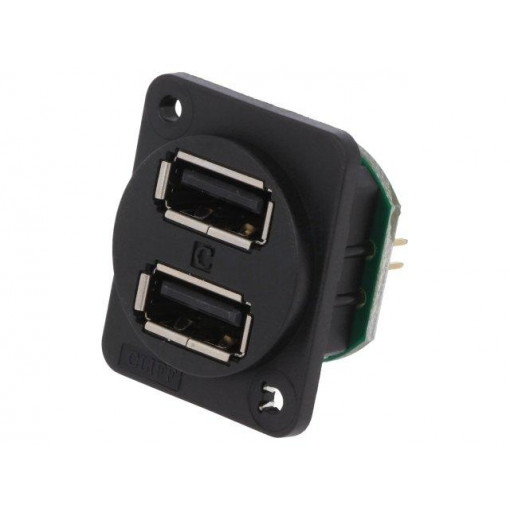 CP30100X; Socket; USB A; for panel mounting,plain screw hole,screw; CLIFF