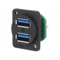 CP30105X; Socket; USB A; for panel mounting,plain screw hole,screw; CLIFF