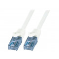CP3011U; Patch cord; U/UTP; 6a; stranded; CCA; PVC; white; 250mm; 26AWG; LOGILINK CP3011U; Patch cord; U/UTP; 6a; stranded; CCA; PVC; white; 250mm; 26AWG; LOGILINK