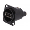 CP30122; Coupler; HDMI socket,both sides; FT; shielded; 19x24mm; Mat: metal; CLIFF CP30122; Coupler; HDMI socket,both sides; FT; shielded; 19x24mm; Mat: metal; CLIFF
