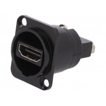 CP30122; Coupler; HDMI socket,both sides; FT; shielded; 19x24mm; Mat: metal; CLIFF