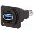 CP30205NM3B; Coupler; USB A socket,both sides; FT; USB 3.0; metal; 19x24mm; CLIFF CP30205NM3B; Coupler; USB A socket,both sides; FT; USB 3.0; metal; 19x24mm; CLIFF