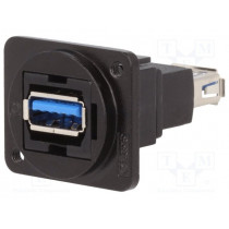 CP30205NM3B; Coupler; USB A socket,both sides; FT; USB 3.0; metal; 19x24mm; CLIFF