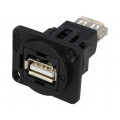 CP30208N; Coupler; USB A socket,both sides; FT; USB 2.0; plastic; 19x24mm; CLIFF CP30208N; Coupler; USB A socket,both sides; FT; USB 2.0; plastic; 19x24mm; CLIFF