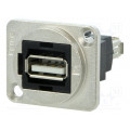 CP30208NM; Coupler; USB A socket,both sides; FT; USB 2.0; metal; 19x24mm; CLIFF CP30208NM; Coupler; USB A socket,both sides; FT; USB 2.0; metal; 19x24mm; CLIFF