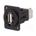 CP30208NM3B; Coupler; USB A socket,both sides; FT; USB 2.0; metal; 19x24mm; CLIFF CP30208NM3B; Coupler; USB A socket,both sides; FT; USB 2.0; metal; 19x24mm; CLIFF