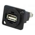 CP30208NMB; Coupler; USB A socket,both sides; FT; USB 2.0; metal; 19x24mm; CLIFF CP30208NMB; Coupler; USB A socket,both sides; FT; USB 2.0; metal; 19x24mm; CLIFF