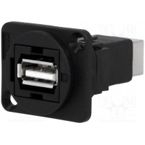 CP30209N; Coupler; USB A socket,USB B socket; FT; USB 2.0; plastic; 19x24mm; CLIFF