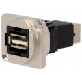 CP30209NM; Coupler; USB A socket,USB B socket; FT; USB 2.0; metal; 19x24mm; CLIFF CP30209NM; Coupler; USB A socket,USB B socket; FT; USB 2.0; metal; 19x24mm; CLIFF
