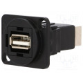 CP30209NMB; Coupler; USB A socket,USB B socket; FT; USB 2.0; metal; 19x24mm; CLIFF CP30209NMB; Coupler; USB A socket,USB B socket; FT; USB 2.0; metal; 19x24mm; CLIFF