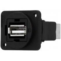 CP30209NX; Coupler; USB A socket,USB B socket; FT; USB 2.0; plastic; 19x24mm; CLIFF