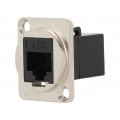 CP30220M; Coupler; FT; Cat: 5e; Layout: 8p8c; RJ45 socket,both sides; 19x24mm; CLIFF
