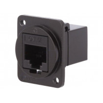 CP30220M3B; Coupler; FT; Cat: 5e; Layout: 8p8c; RJ45 socket,both sides; 19x24mm; CLIFF