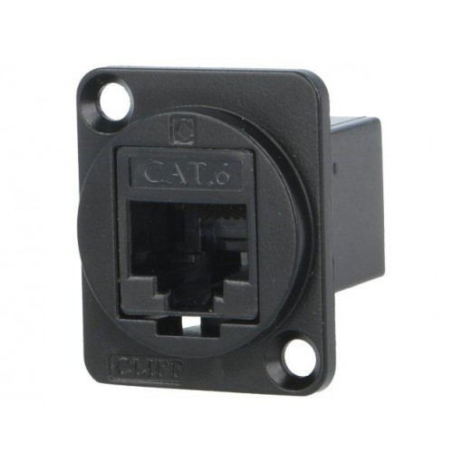 CP30222MB; Coupler; FT; Cat: 6; Layout: 8p8c; RJ45 socket,both sides; 19x24mm; CLIFF