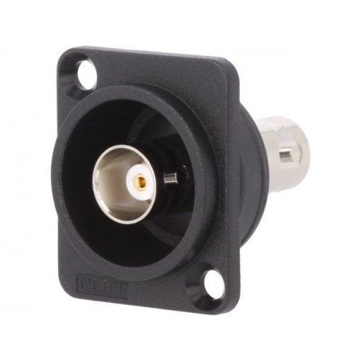 CP303090; Coupler; BNC socket,both sides; 50Ω; black; Series: FT; 19x24mm; CLIFF