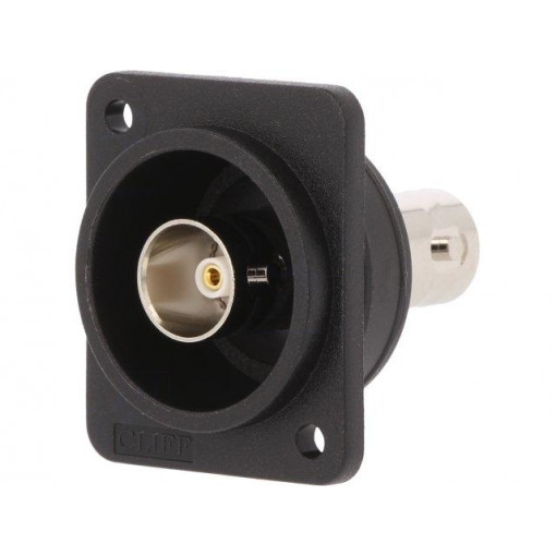 CP303095X; Coupler; BNC socket,both sides; 75Ω; black; Series: FT; 19x24mm; CLIFF CP303095X; Coupler; BNC socket,both sides; 75Ω; black; Series: FT; 19x24mm; CLIFF