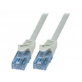 CP3032U; Patch cord; U/UTP; 6a; stranded; CCA; PVC; grey; 1m; 26AWG; LOGILINK