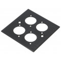 CP30500; Mounting adapter; quadruple; countersunk screw hole; black; CLIFF CP30500; Mounting adapter; quadruple; countersunk screw hole; black; CLIFF