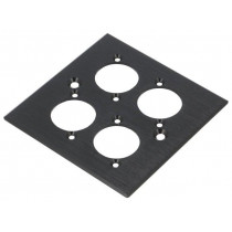 CP30500; Mounting adapter; quadruple; countersunk screw hole; black; CLIFF