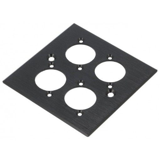 CP30500; Mounting adapter; quadruple; countersunk screw hole; black; CLIFF