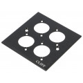 CP30500C; Mounting adapter; quadruple,with logo; countersunk screw hole; CLIFF CP30500C; Mounting adapter; quadruple,with logo; countersunk screw hole; CLIFF