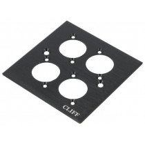CP30500C; Mounting adapter; quadruple,with logo; countersunk screw hole; CLIFF