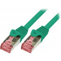 CQ2015S; Patch cord; S/FTP; 6; stranded; Cu; LSZH; green; 0.25m; 27AWG; LOGILINK