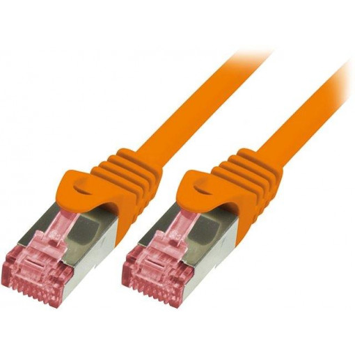 CQ2018S; Patch cord; S/FTP; 6; stranded; Cu; LSZH; orange; 0.25m; 27AWG; LOGILINK