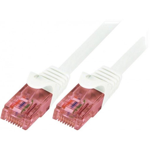 CQ2021U; Patch cord; U/UTP; 6; stranded; Cu; LSZH; white; 0.5m; 26AWG; LOGILINK