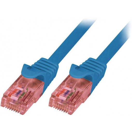 CQ2036U; Patch cord; U/UTP; 6; stranded; Cu; LSZH; blue; 1m; 26AWG; LOGILINK