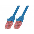 CQ2046U; Patch cord; U/UTP; 6; stranded; Cu; LSZH; blue; 1.5m; RJ45 plug; LOGILINK