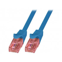 CQ2046U; Patch cord; U/UTP; 6; stranded; Cu; LSZH; blue; 1.5m; RJ45 plug; LOGILINK