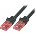 CQ2053U; Patch cord; U/UTP; 6; stranded; Cu; LSZH; black; 2m; 26AWG; LOGILINK