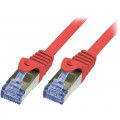 CQ3014S; Patch cord; S/FTP; 6a; stranded; Cu; LSZH; red; 0.25m; 26AWG; LOGILINK